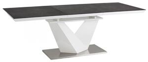 Alaras II bővíthető asztal fekete-fehér 160-220cm