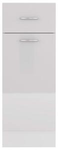 Magasfényű fehér forgácslap fiókos alsószekrény 30x46x81,5 cm