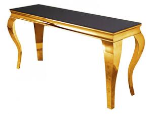 Grazia konzolasztal arany-fekete 150x40x74 cm