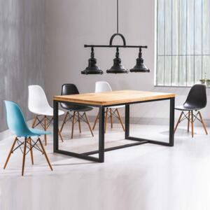 Loras A Asztal 180cm Tölgy - Fekete színű