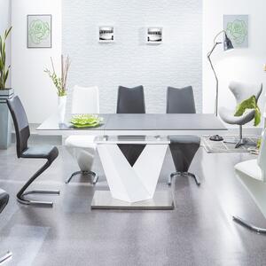 Alaras II bővíthető asztal fekete-fehér 140-200cm