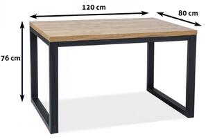 Loras II Asztal 120cm Fekete