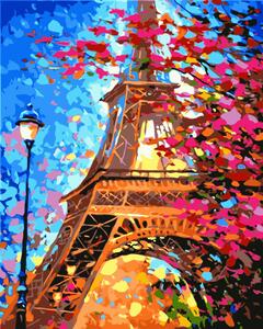 Festés számok szerint kép kerettel "Eiffel-torony 2" 40x50 cm