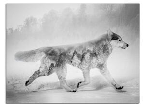 Canvas Nordic Wolf fali kép, 75 x 100 cm - Styler