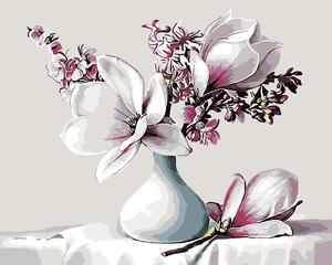 Festés számok szerint kép kerettel "Virágok a vázában 8" 40x50 cm
