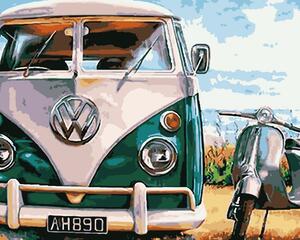 Festés számok szerint kép kerettel "Volkswagen" 40x50 cm