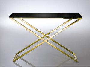 Georgia konzolasztal fekete-arany 120x40x80 cm