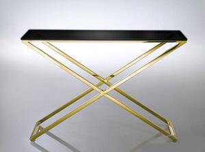 Georgia konzolasztal fekete-arany 120x40x80 cm