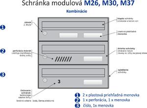 M30 N modulos postaláda tömb