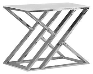 Crucifero lerakóasztal fehér-ezüst 50x50x51 cm