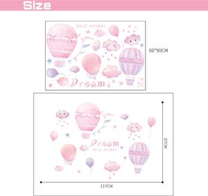Falmatrica "Rózsaszín hőlégballonok" 87x117 cm