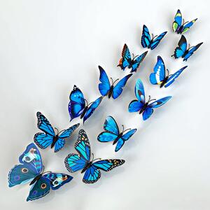 Falmatrica "Reális műanyag 3D lepkék - kék" 12db 5-12 cm