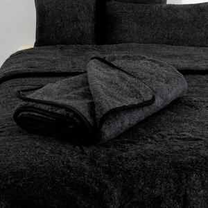 Black Friday - Fekete merinói gyapjú takaró, 140 x 200 cm - Native Natural