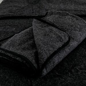 Black Friday - Fekete merinói gyapjú takaró, 140 x 200 cm - Native Natural