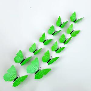 Falmatrica"Műanyag 3D lepkék - zöld" 12db 6-12 cm