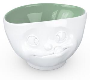 Fehér-zöld 'huncut' porcelán edény - 58products