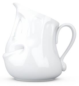 Fehér porcelán 'mosolygós' teáskanna, 350 ml - 58products