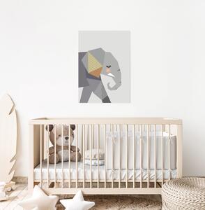 PIPPER | Gyerek festmény - Geometriai elefánt 50 x 40 cm