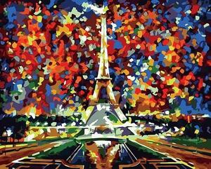 Festés számok szerint kép kerettel "Színes Párizs" 40x50 cm