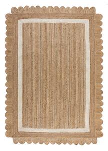 Natúr színű-elefántcsont színű kézi szövésű juta szőnyeg 200x290 cm Grace White – Flair Rugs