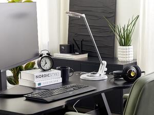 Ezüst és fehér LED asztali lámpa USB csatlakozóval CORVUS