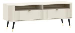 TV-állvány Mormone 102, Közepes sűrűségű farostlemez, Laminált forgácslap, 53x138x40cm, Kasmír