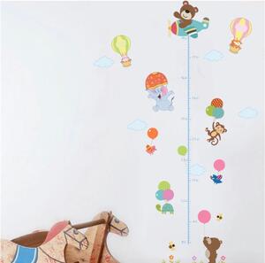 Falmatrica "Gyerek méter - Állatok léggömbökkel 2" 130x80 cm