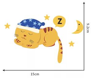 Matrica kapcsolóra "Alvó macska 2" 15x9 cm