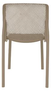 KONDELA Rakásolható szék, szürkésbarna taupe/műanyag, LARKA