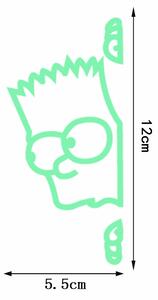 Foszforeszkáló matrica kapcsolóra "Simpson - Bart" 12x5 cm