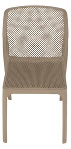 KONDELA Rakásolható szék, szürkésbarna taupe/műanyag, LARKA