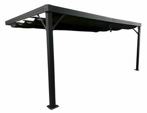Garden Point falra szerelhető terasz pergola Alicante 3x5 antracit