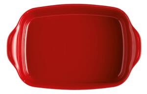 Ultime piros kerámia szögletes sütőtál, 36,5 x 23,5 cm - Emile Henry