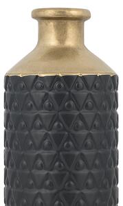 Kőcserép Dekor váza 39 Fekete Arany ARSIN