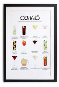 Cocktail keretezett poszter, 65 x 45 cm - Really Nice Things