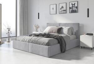 NICKY 2 kárpitozott ágy, 160x200, fehér