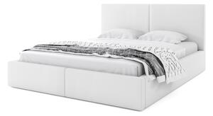HILTON 2 kárpitozott ágy, 160x200, fehér