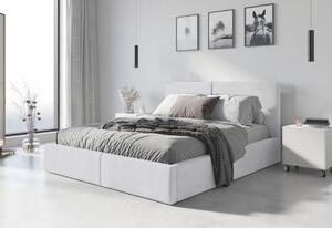 HILTON 2 kárpitozott ágy, 140x200, fehér