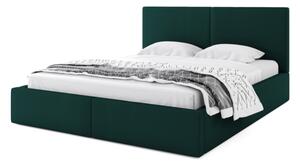NICKY 2 kárpitozott ágy, 140x200, zöld