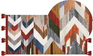 Színes kilim gyapjúszőnyeg 80 x 150 cm KANAKERAVAN