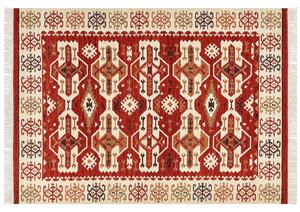Színes kilim gyapjúszőnyeg 200 x 300 cm VOSKEVAZ