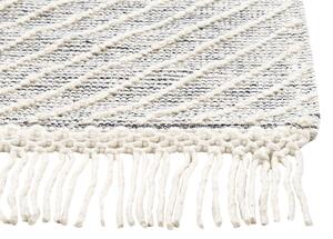 Szürke és fehér gyapjúszőnyeg 160 x 230 cm SAVUR