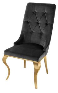 Design szék Rococo Levia fej fekete / arany