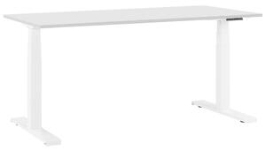 Elektronikusan Állítható Magasságú Szürke És Fehér Íróasztal 180 x 80 cm DESTIN II