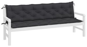VidaXL 2 db fekete oxford szövet kerti padpárna 200 x 50 x 7 cm