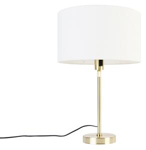 Asztali lámpa arany állítható búrával fehér 35 cm - Parte