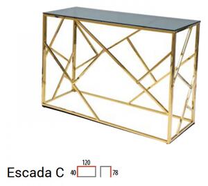 Escada C Konzolasztal 120 cm Üveg Arany