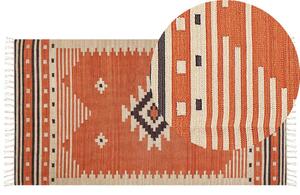 Narancssárga kilim pamutszőnyeg 80 x 150 cm GAVAR