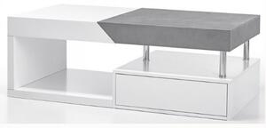 HOPE MDF fehér-beton színű dohányzóasztal 120cm