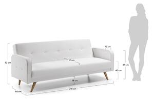 Regor fehér műbőr kinyitható kanapé - Kave Home